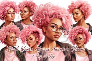 Black Women African American Clipart Graphic by christina.clipart · Creative Fabrica