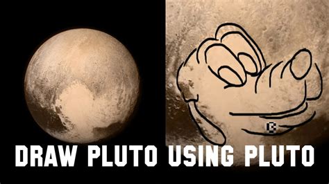 How to Draw Pluto the Dog Using Pluto the Planet - YouTube