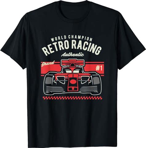 RACING TSHIRT RACE CAR RETRO AUTO VINTAGE MOTOR T-SHIRT T-Shirt : Amazon.co.uk: Fashion