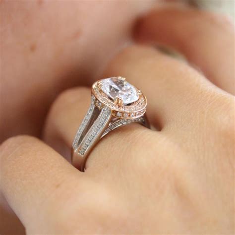 Oval Cut Split Band Engagement Ring | Secrets Shhh Bridal Bands ...