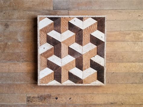 Reclaimed Wood Wall Art | Wood Wall Art | Wood Decor | Geometric Wood Art | Wood Wall Decor ...