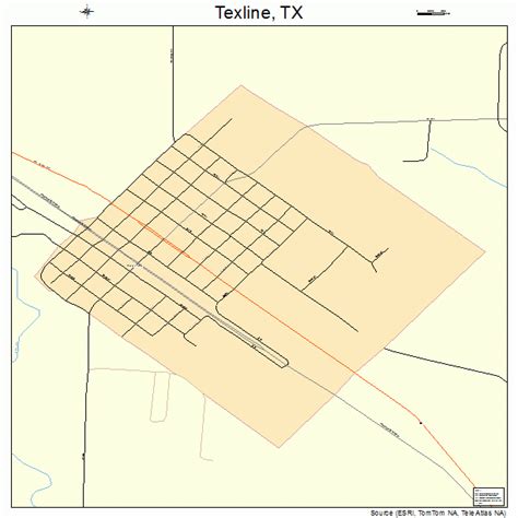 Texline Texas Street Map 4872476