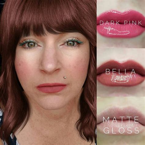 Layered Dark Pink x1, Bella x2 and sealed with Matte Gloss | Matte gloss, Color combos, Lipsense ...
