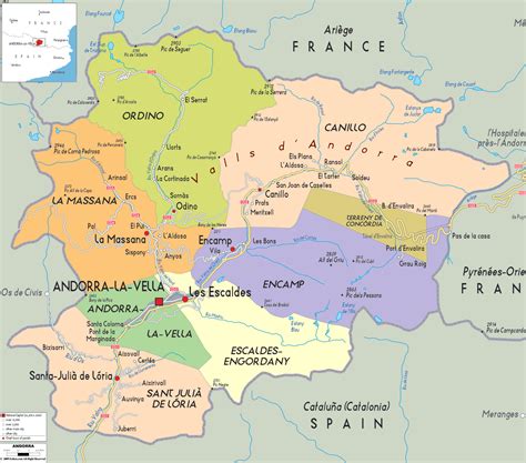 Mapa de Andorra - Tamaño completo