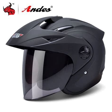 Andes Motorcycle Helmet 3/4 Open Face Moto Helmets Scooter Unisex ...