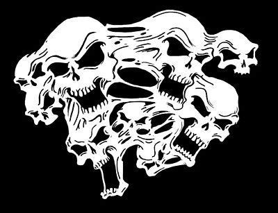 high detail airbrush stencil ghost skulls 2 FREE UK POSTAGE | Skull stencil, Airbrush designs ...