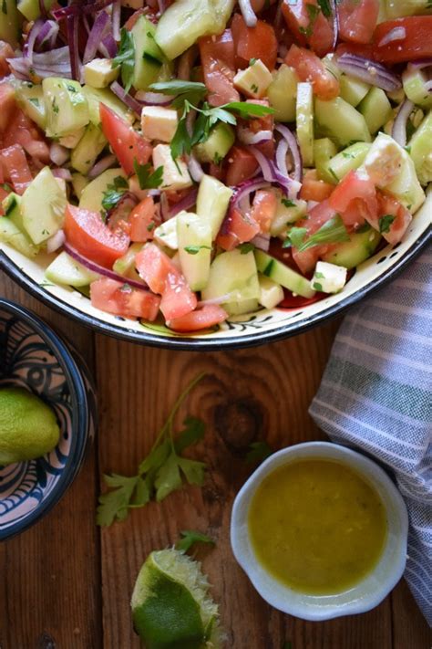 Garden Vegetable Salad with a Honey Lime Dressing - Julia's Cuisine