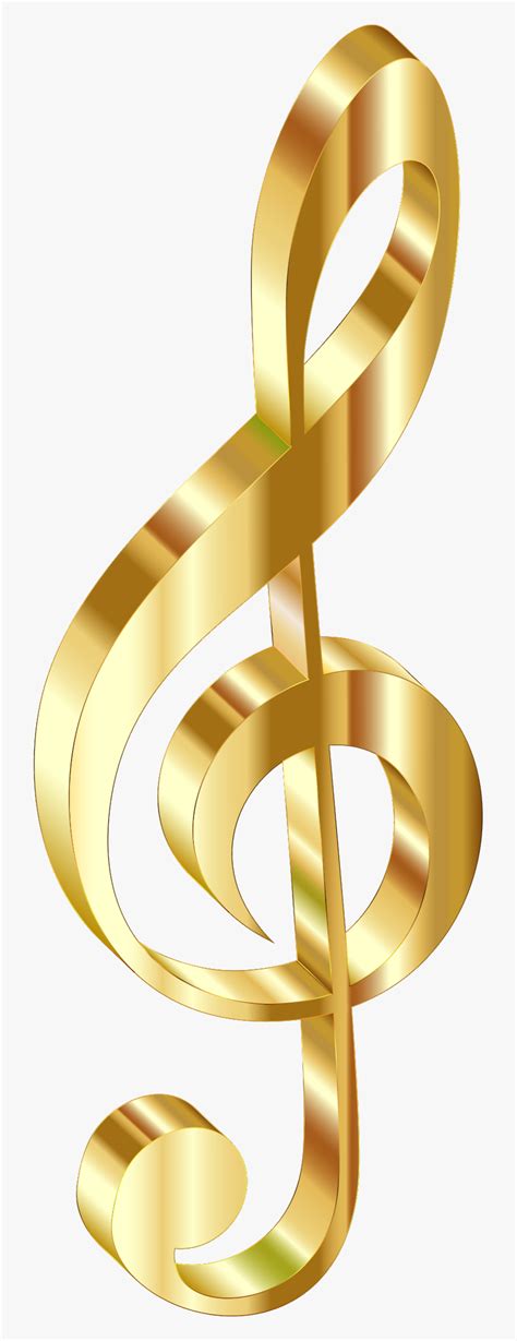 Clip Art Jpg Library Download - Gold Music Note Transparent Background ...