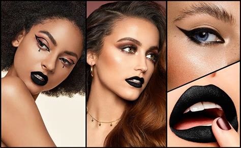 Amazon.com : ZHISHUDL Matte Black Lipstick Lip Liner Set Black Liquid ...