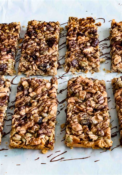 Healthy Nut Bars with Chocolate Drizzle - Pepper Delight