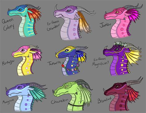 WOF Rainwing Character Studies Colored by Iron-Zing on DeviantArt | Wings of fire, Dragones