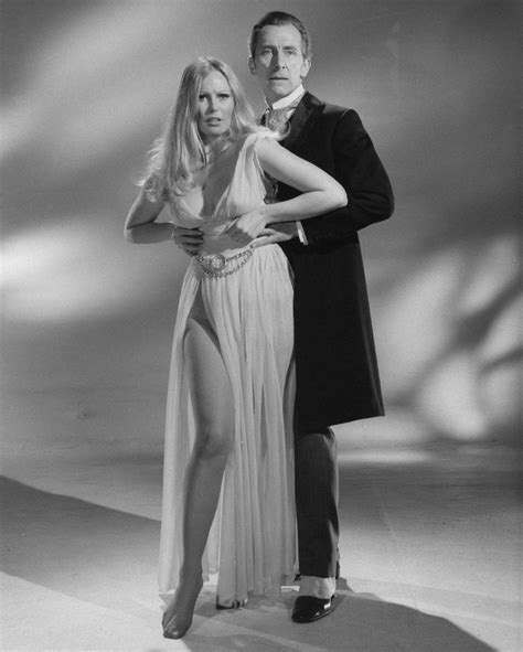 Hammer stars Veronica Carlson with the legendary Peter Cushing. Hammer ...