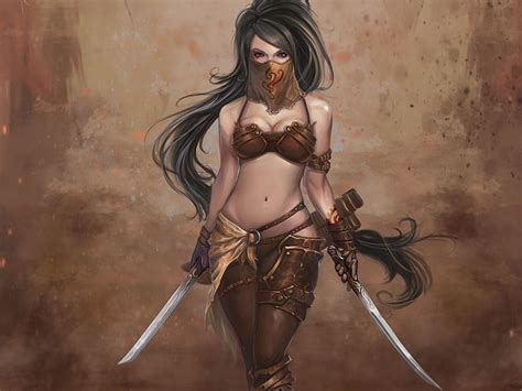 HD wallpaper: female ninja wallpaper, girl, warrior, swords, Dragon Soul, women | Wallpaper Flare