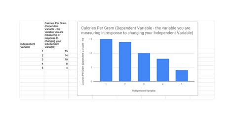 Template for Science Fair Chart/Graph - Google Sheets