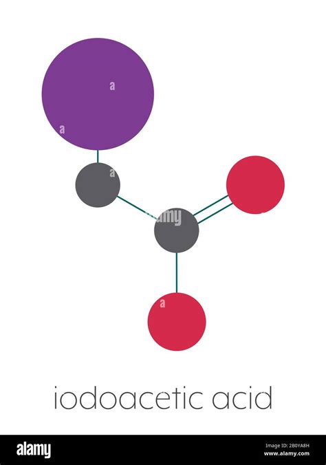 Iodoacetic acid molecule, illustration Stock Photo - Alamy