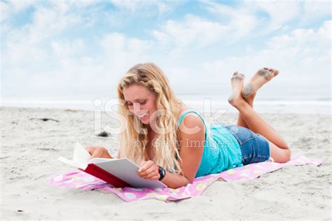 Beach Girl Reading Stock Photo | Royalty-Free | FreeImages