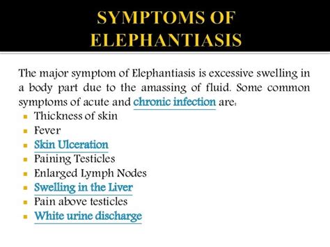 Elephantiasis : causes, symptoms, diagnosis and treatment