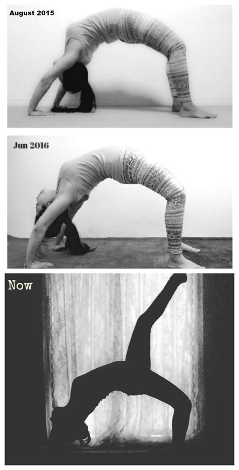 two different images show the same person doing yoga