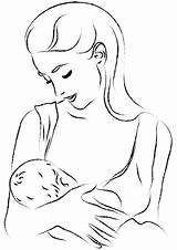 Mom Is Breastfeeding coloring page  Free Printable Coloring Pages sketch template