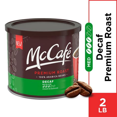 McCafe Premium Roast Medium Decaf Ground Coffee, Decaffeinated, 24 oz ...