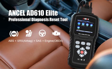 ANCEL AD610 Elite Automotive OBD II Car Code Reader Engine Diagnostic Scan Tool ABS SAS SRS ...