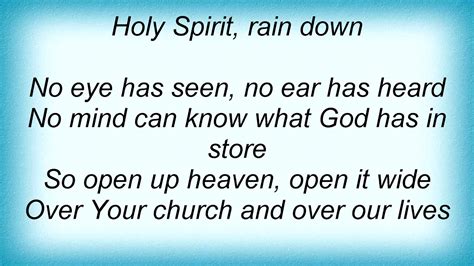 Hillsong United - Holy Spirit Rain Down Lyrics - YouTube