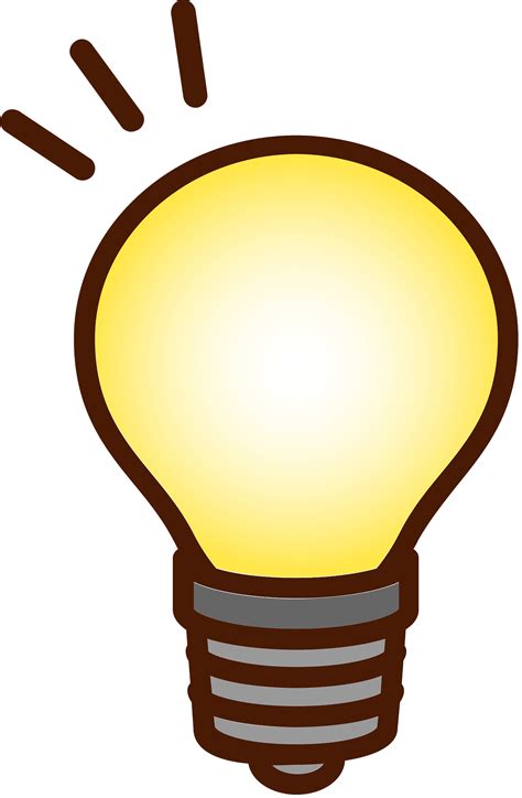 HD Clipart Light Bulb Idea Icon PNG | Citypng - Clip Art Library