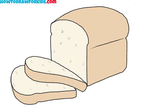 How to Draw Bread - Easy Drawing Tutorial For Kids