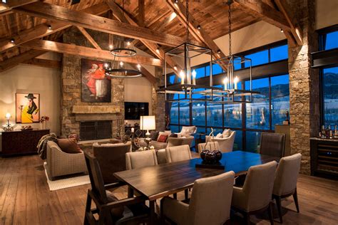 Rustic Elegance in MONTANA | Ranch house, Lake house great room ...