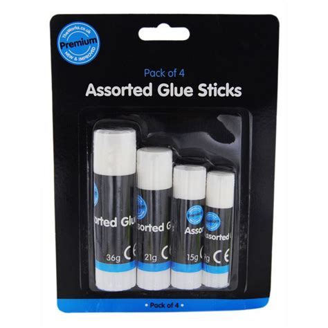 Assorted Glue Sticks: Pack of 4 | Glue sticks, Stationery essentials, Glue crafts