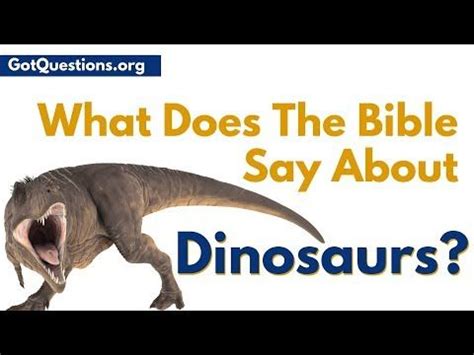 What does the Bible say about dinosaurs? Are there dinosaurs in the Bible? | Bible, Dinosaur ...