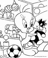 Tweety color page  Free cartoon coloring Book pages For Kids sketch template
