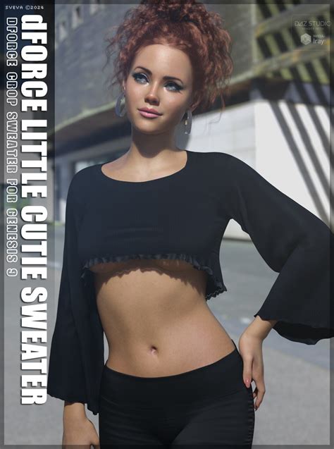 DForce Little Cutie Sweater G9 2024 - Free Daz 3D Models