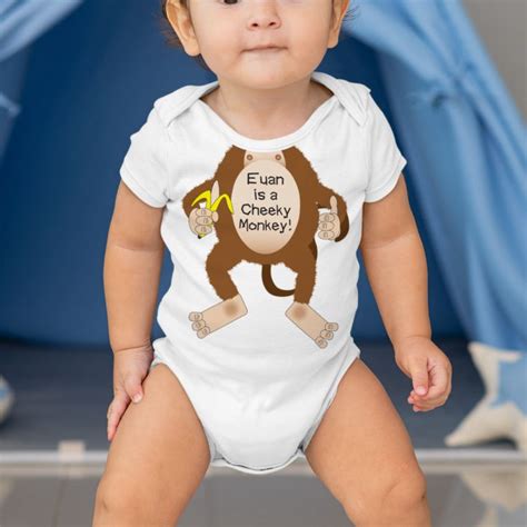 Personalised Cheeky Monkey Baby Grow | The Gift Experience