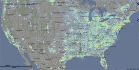 Light Pollution in the US. Interactive map that... - Maps on the Web