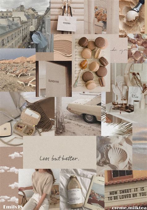 Beige Aesthetic Collage Wallpapers - Wallpaper Cave