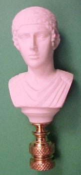Bust of a Man Lamp Finial 3 1/2 inch finial | Lamp Finials to fit any ...