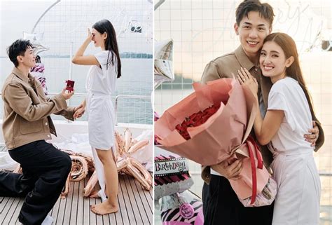 Singapore actors Hong Ling and Nick Teo got engaged on yacht