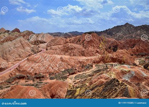 Rainbow Mountains at Zhangye Danxia National Geopark, Gansu Province ...