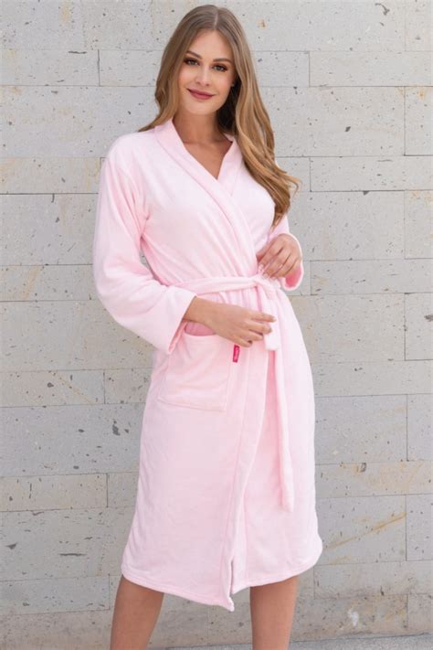 Bata De Baño Para Dama Super Absorbente Suave Rosa Claro | Meses sin intereses