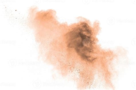 Explosion of brown powder on white background. 7155794 Stock Photo at Vecteezy