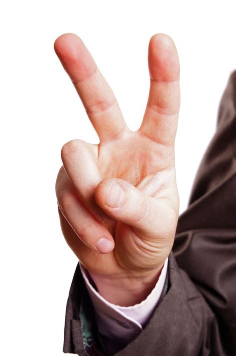 Victory sign stock image. Image of communication, happy - 24300085