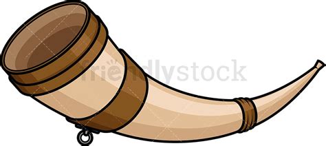 Viking War Horn Cartoon Vector Clipart - FriendlyStock