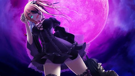 Wallpaper : anime, girl, dressing, corpse, Moon, smile 2560x1440 ...