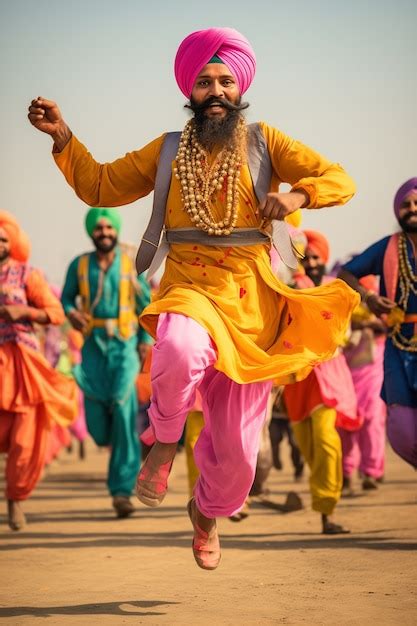 Portrait of indian people celebrating baisakhi festival | AI-generated ...