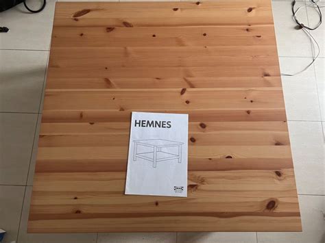 Collect by 15th Nov. IKEA HEMNES Coffee table, white stain/light brown, Furniture & Home Living ...