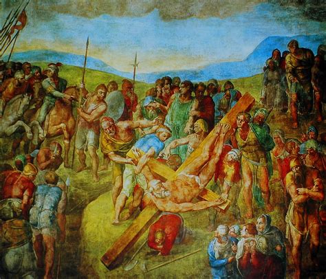 Michelangelo, The Crucifixion of St. Peter, c.1546 -- 1550… | Flickr