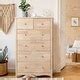 6 Drawer Dresser for Bedroom Solid Wood Dresser Color DIY, Rustic ...