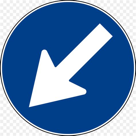 Keep Left Sign, Symbol, Road Sign, Disk Clipart PNG - FlyClipart