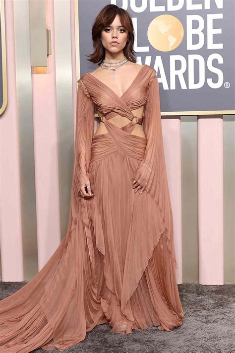 Jenna Ortega Is a Gucci Goddess on the 2023 Golden Globes Red Carpet